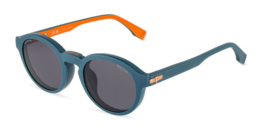 Police UK181 GRIND JR 2 With Clip-On Kids V65Z Square Matte Blue ...