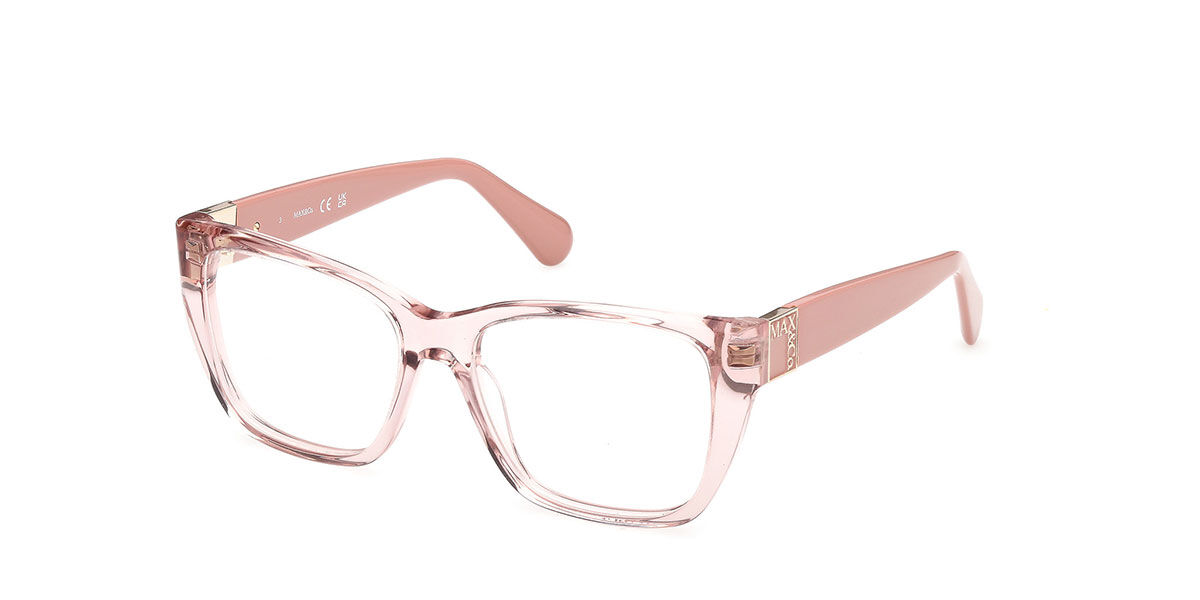 Max & Co. MO5213 072 Cat Eye Transparent Shiny Light Pink Eyeglasses ...